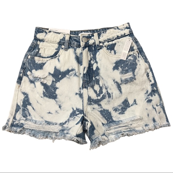 BP Ripped Nonstretch Denim Cutoff Shorts in Blue Bleached Wash (26) - Picture 2 of 10